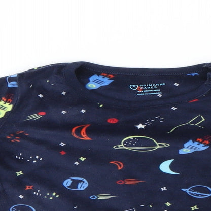 Primark Boys Blue Solid  Cami Pyjama Top Size 9-12 Months