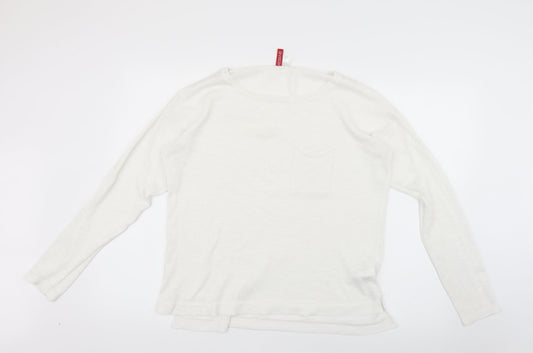 Womens UK Size M H&M White Pullover Jumper