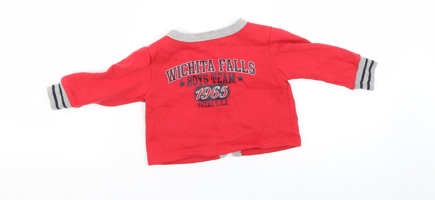 Earlydays Baby Red   Cardigan Jumper Size 9-12 Months