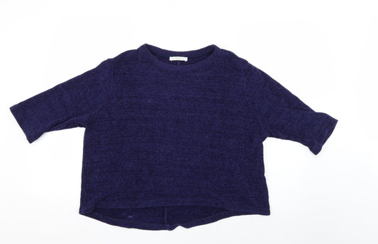 Womens UK Size S zara trafaluc Blue Pullover Jumper