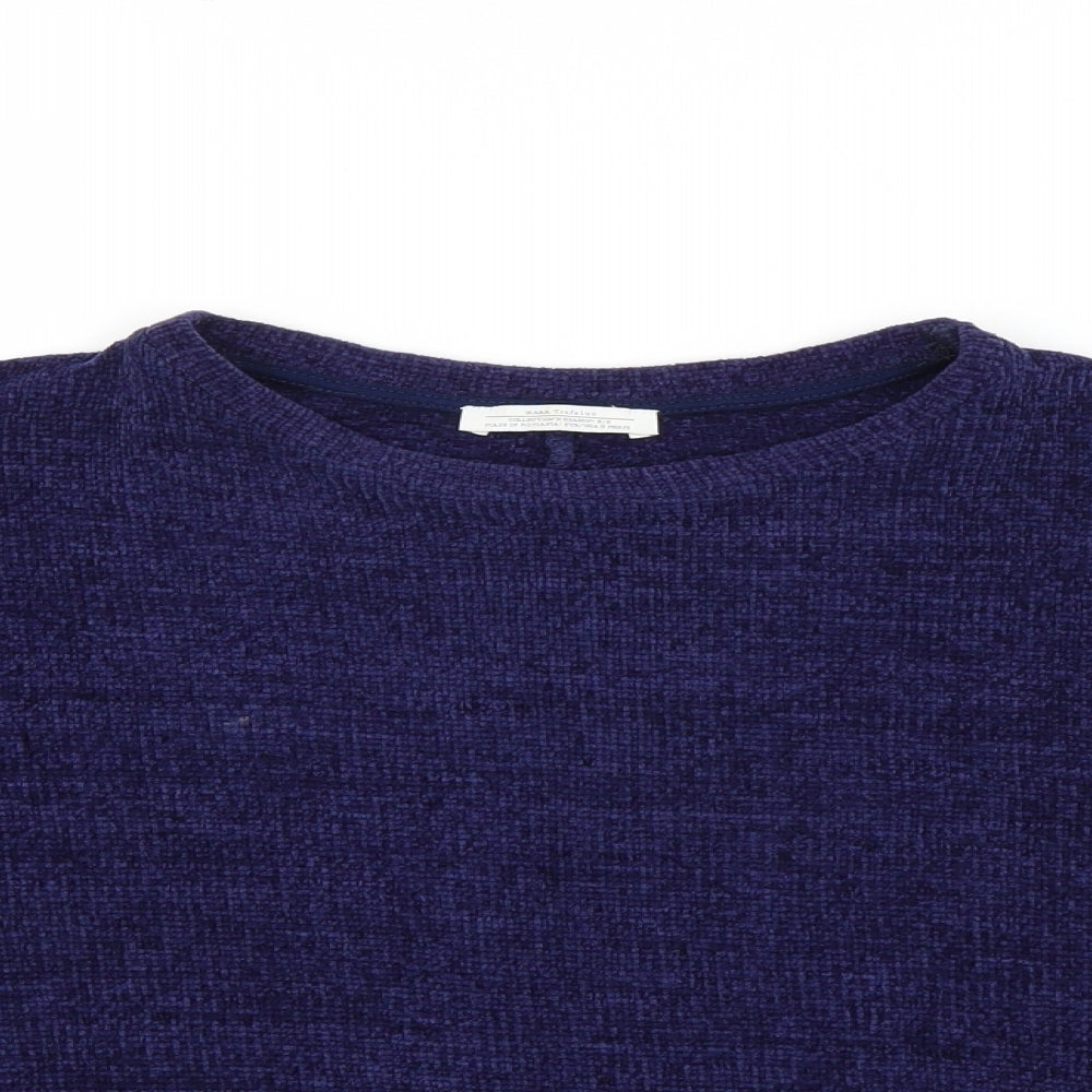 Womens UK Size S zara trafaluc Blue Pullover Jumper