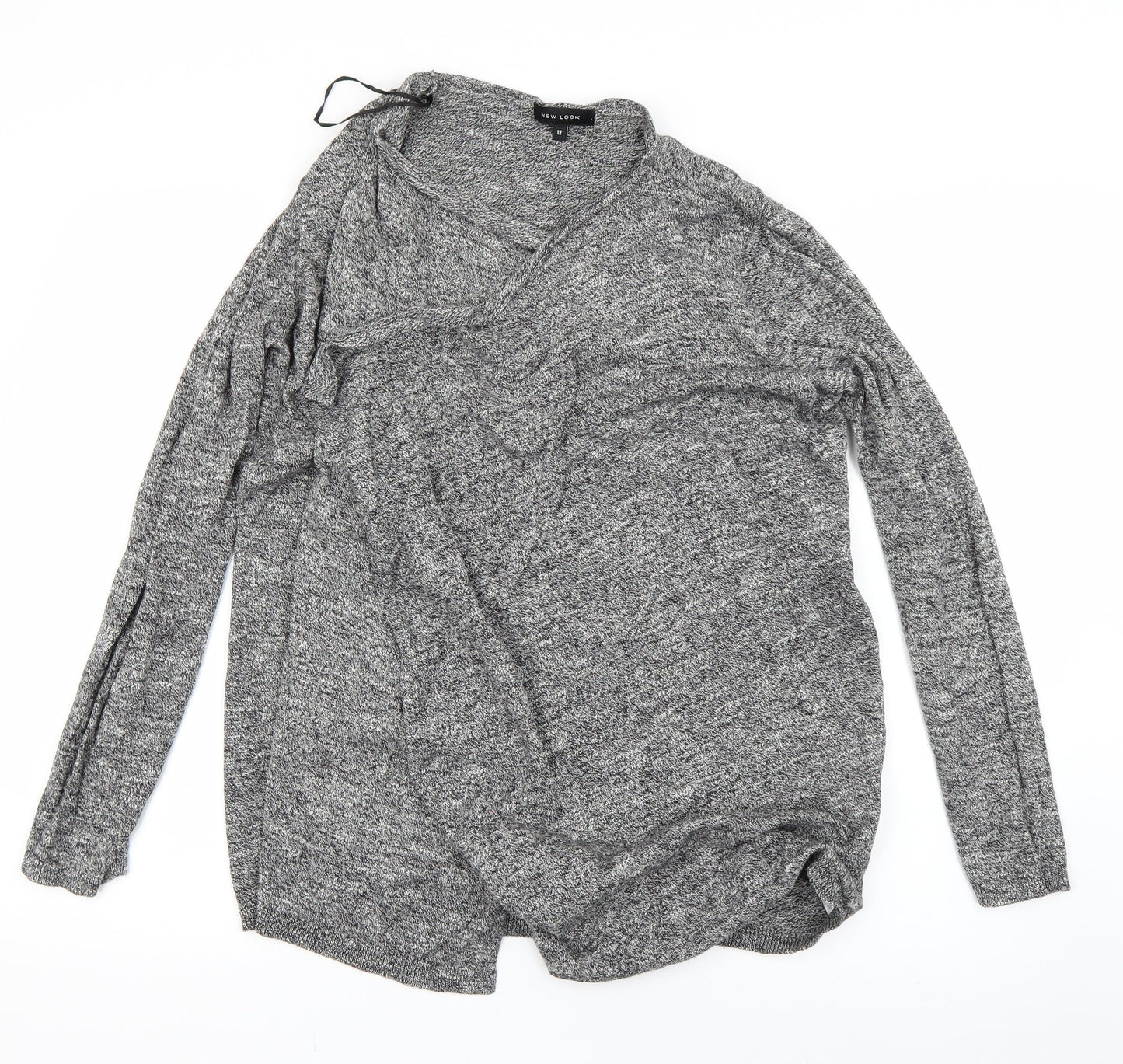 Womens UK Size 12 New Look Grey Cardigan Jumper
