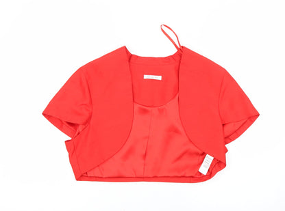 Womens UK Size 16 Berkertex Red Cardigan Jumper