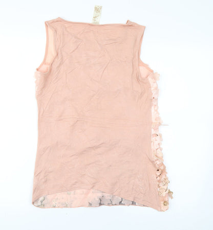 Womens UK Size 8 NEXT Pink Basic Tank
