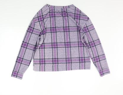 Marks and Spencer Womens Purple Check  Pullover Jumper Size 10