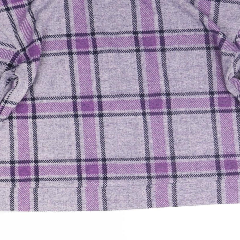 Marks and Spencer Womens Purple Check  Pullover Jumper Size 10