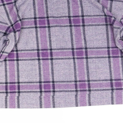 Marks and Spencer Womens Purple Check  Pullover Jumper Size 10