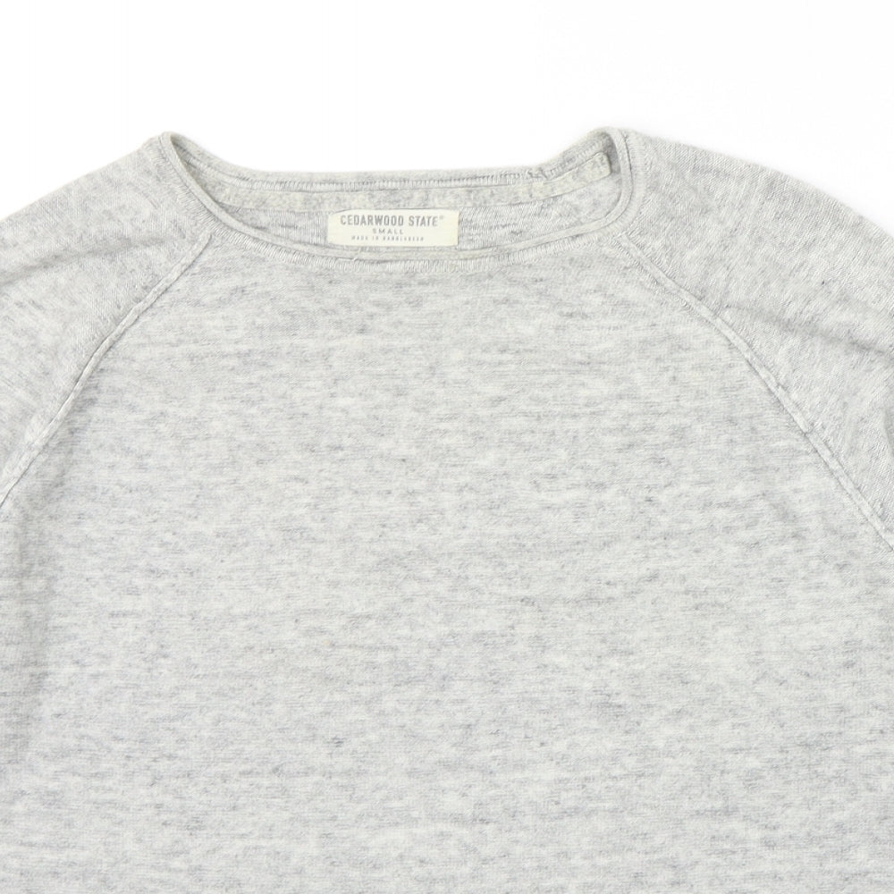 Cedar Wood State Mens Grey   Pullover Jumper Size S