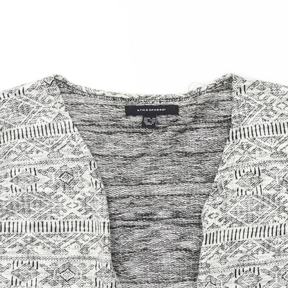 Atmosphere Womens White Geometric  Cardigan Jumper Size 8