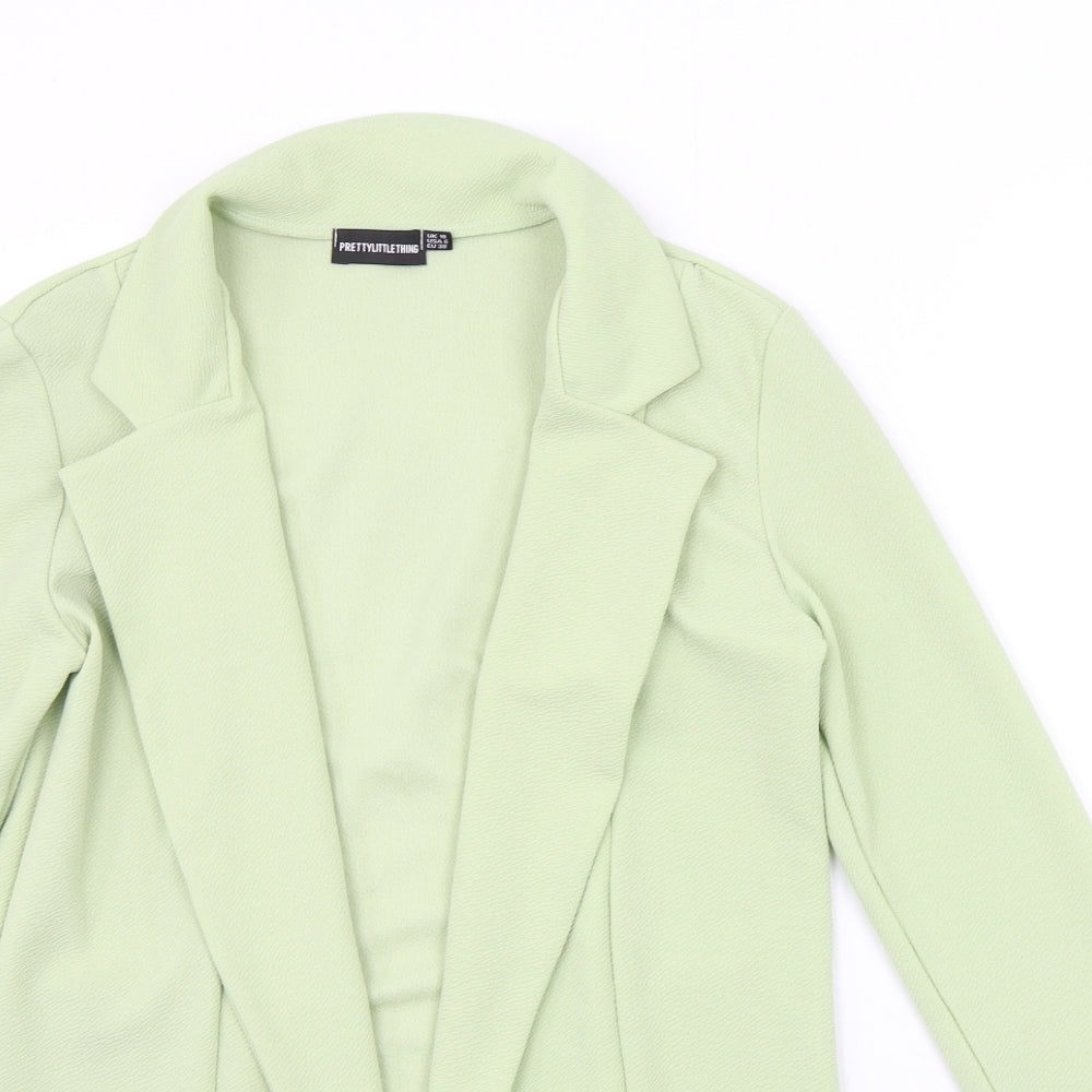 Womens UK Size 10 PRETTYLITTLETHING Green Cardigan Jumper