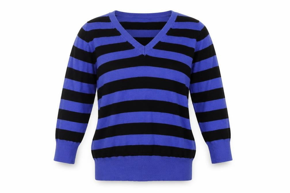 Atmosphere Womens Blue Striped  Pullover Jumper Size 8
