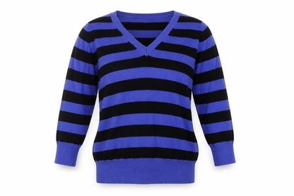 Atmosphere Womens Blue Striped  Pullover Jumper Size 8