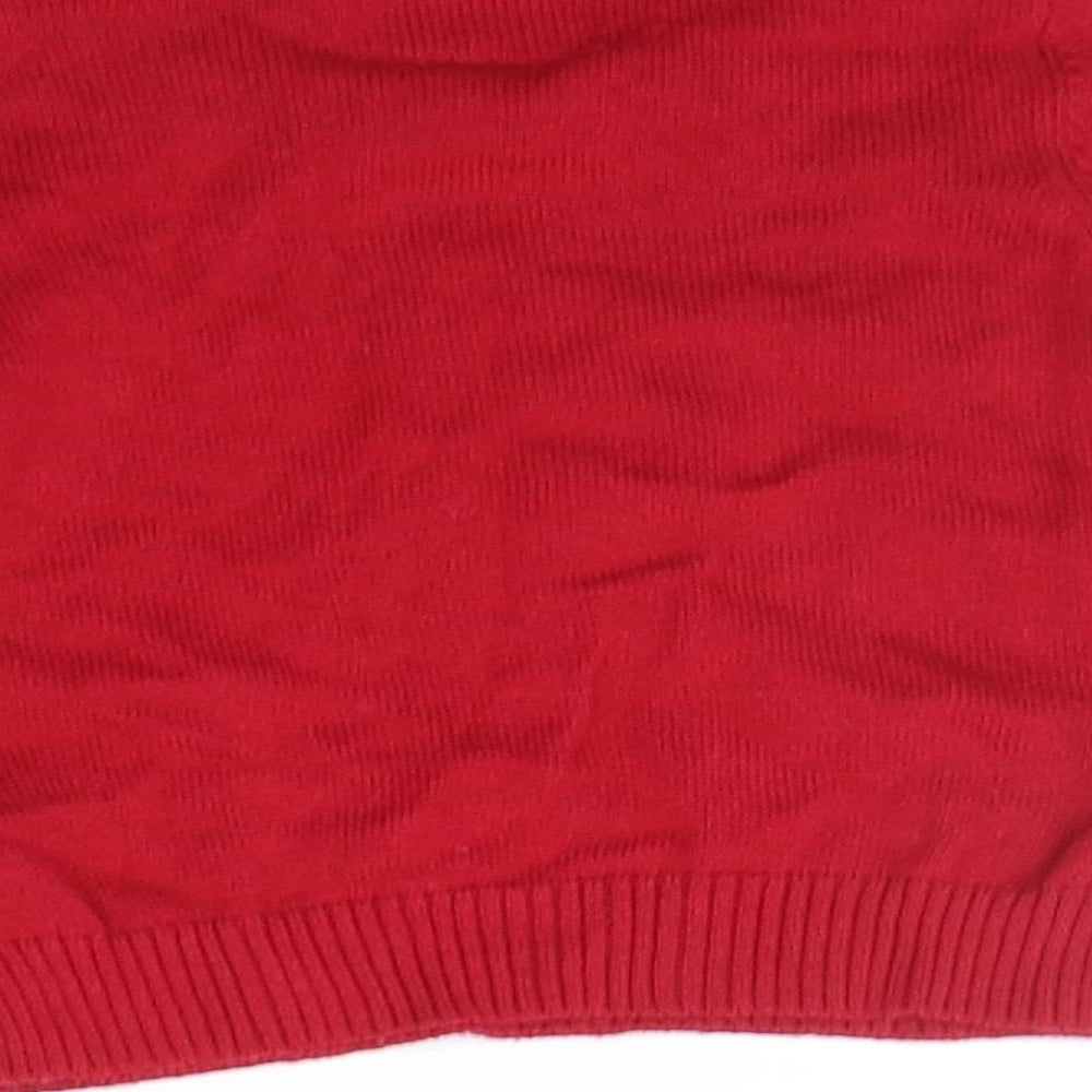 Primark Baby Red Geometric  Pullover Jumper Size 3-6 Months  - christams