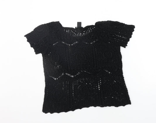 Womens UK Size S H&M Black Pullover Jumper