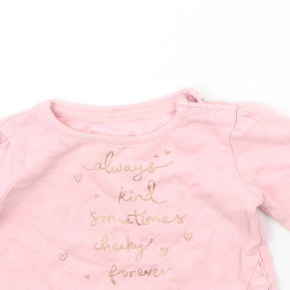 George Baby Pink   Henley Jumper Size 0-3 Months
