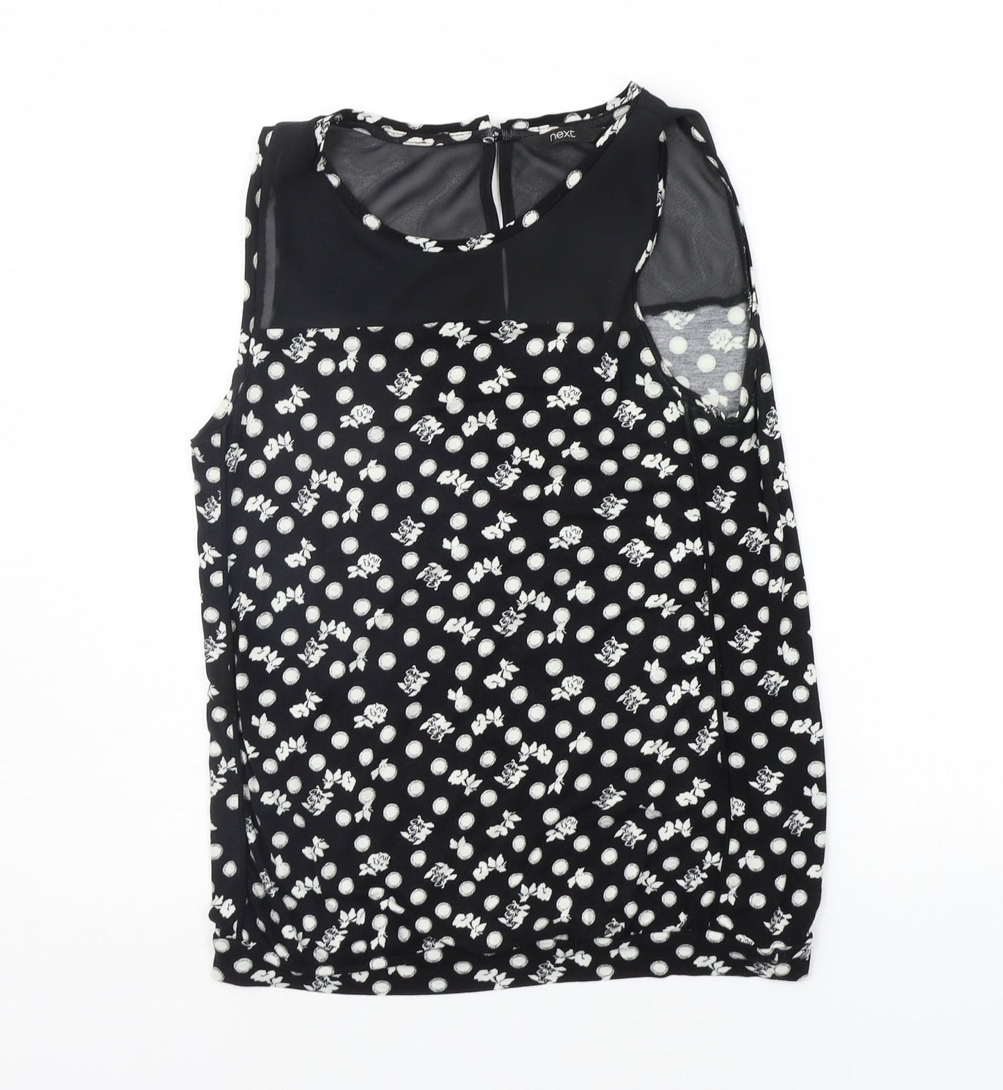 Womens UK Size 10 NEXT Black Basic T-Shirt