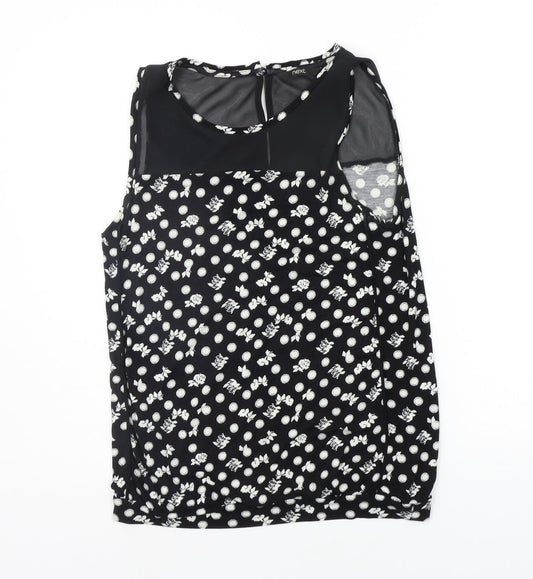 Womens UK Size 10 NEXT Black Basic T-Shirt