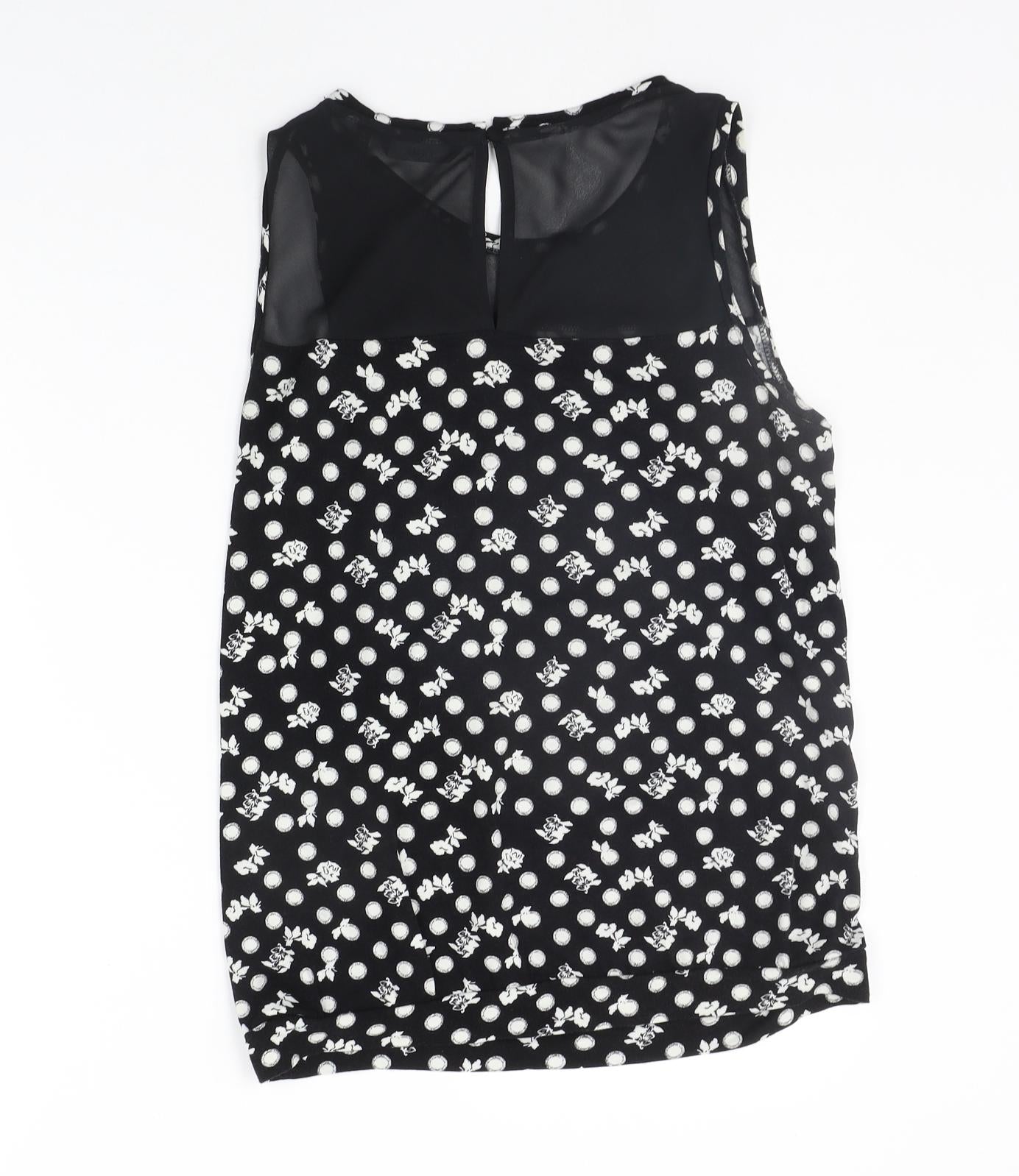 Womens UK Size 10 NEXT Black Basic T-Shirt