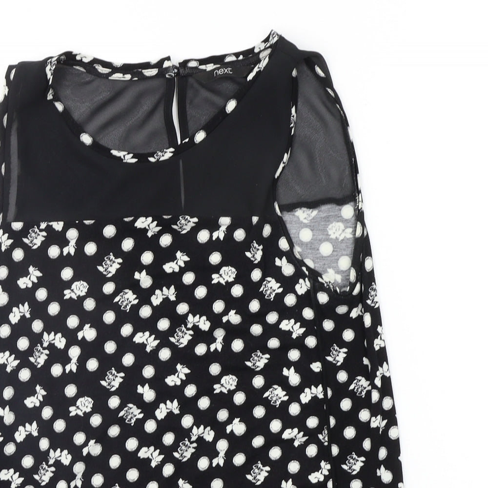 Womens UK Size 10 NEXT Black Basic T-Shirt