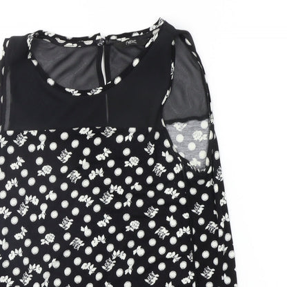 Womens UK Size 10 NEXT Black Basic T-Shirt