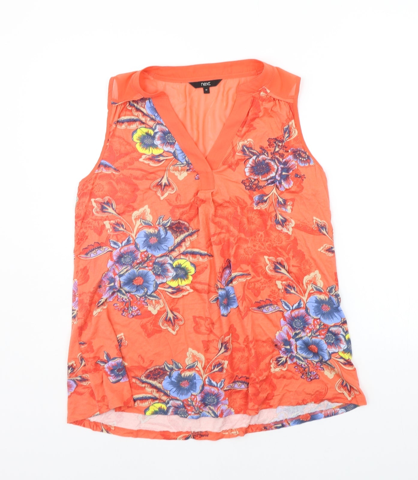 Womens UK Size 10 NEXT Orange Basic Blouse