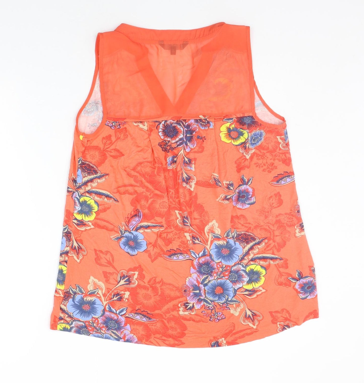 Womens UK Size 10 NEXT Orange Basic Blouse
