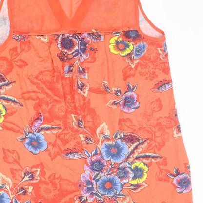 Womens UK Size 10 NEXT Orange Basic Blouse