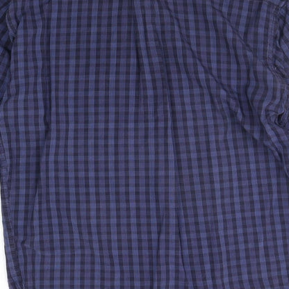 Mens UK Size S Marks and Spencer Blue  Button-Up Long Sleeve Casual Shirt