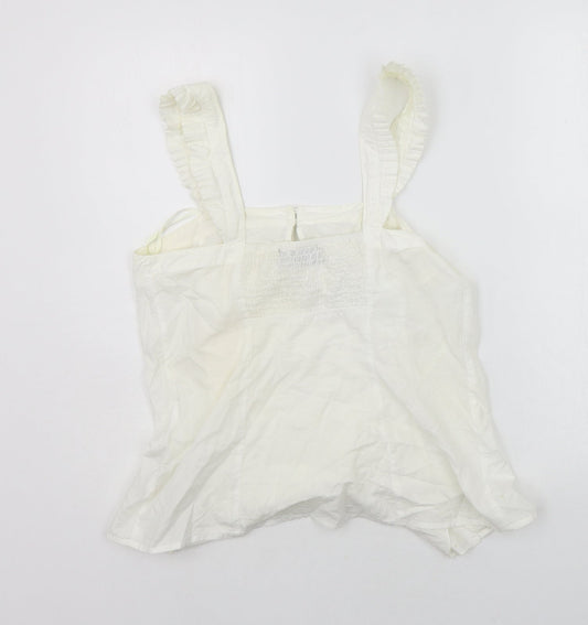 Womens UK Size 10 NEXT White Basic Blouse
