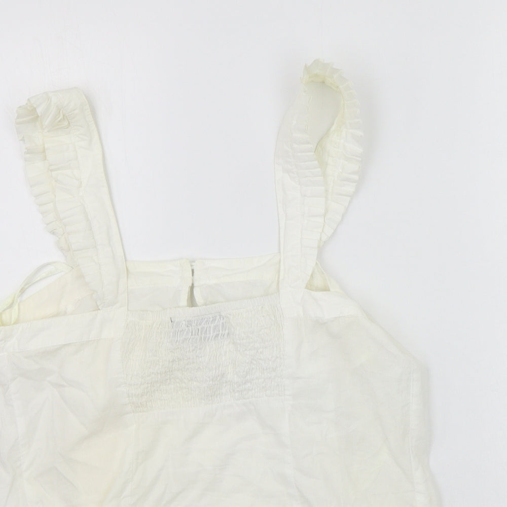 Womens UK Size 10 NEXT White Basic Blouse