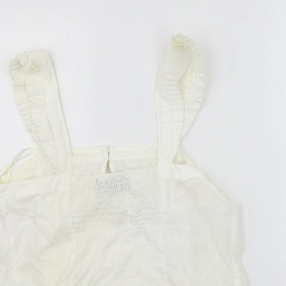 Womens UK Size 10 NEXT White Basic Blouse