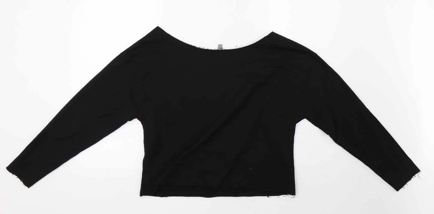 Womens UK Size 8 ASOS Black Pullover Sweatshirt