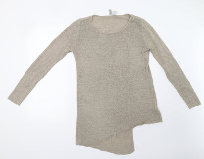 H&M Womens Beige   Pullover Sweatshirt Size S