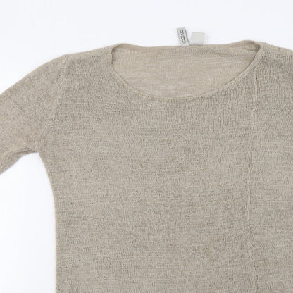 H&M Womens Beige   Pullover Sweatshirt Size S