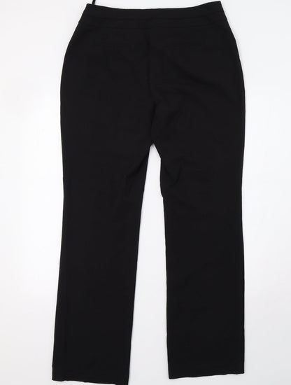 Womens UK Size 12 M&Co Regular Fit  Black Trousers