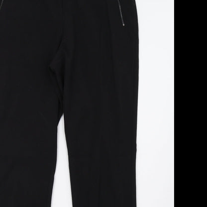 Womens UK Size 12 M&Co Regular Fit  Black Trousers