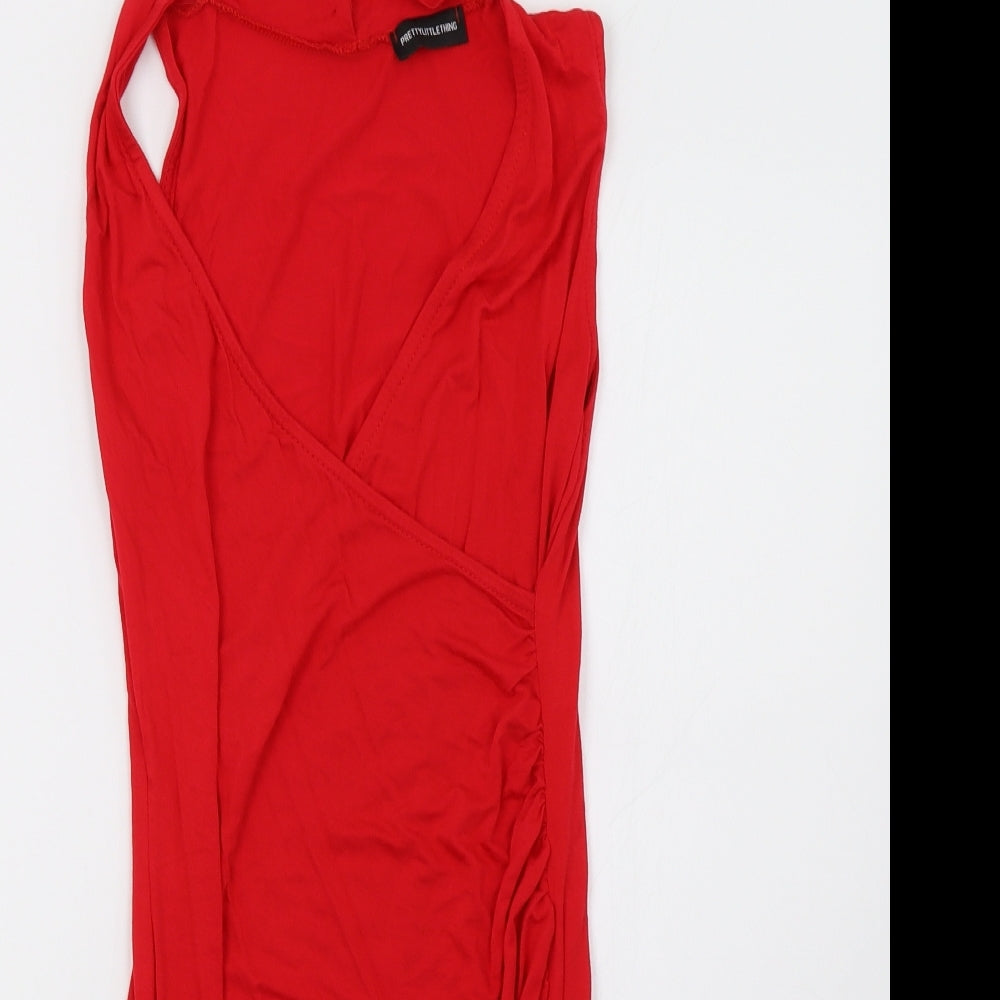 PRETTYLITTLETHING Womens Red   A-Line  Size 10