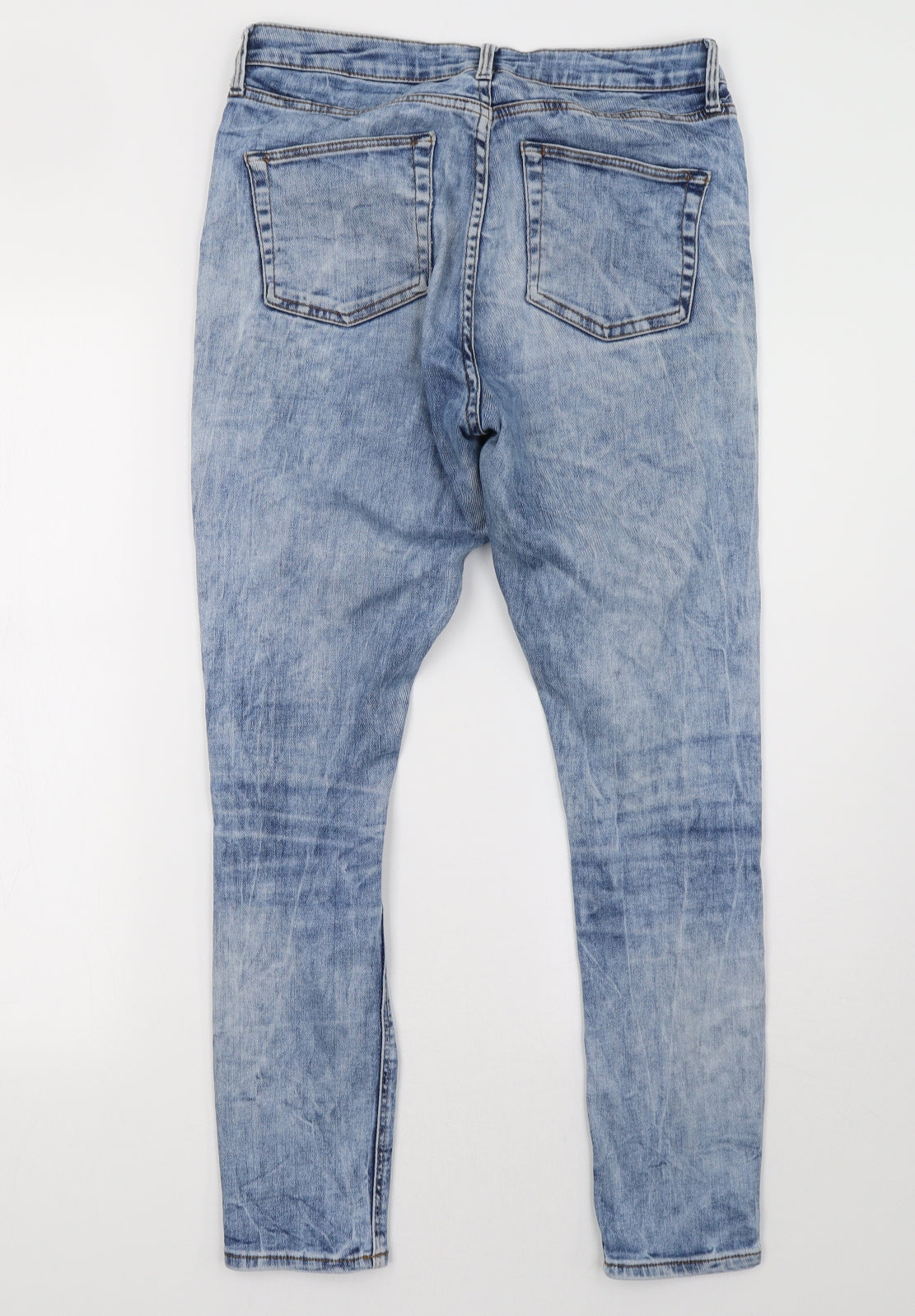 Topshop Womens Blue  Denim Skinny Jeans Size 32 L32 in