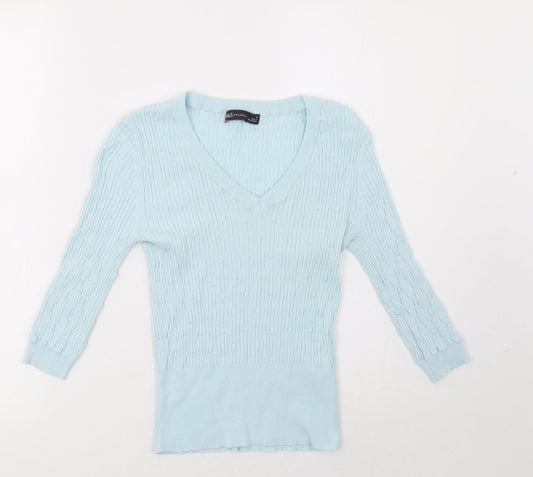 Womens UK Size 8 Marks and Spencer Blue Pullover Sweatshirt