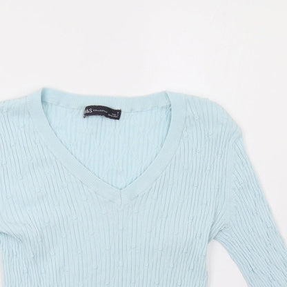Womens UK Size 8 Marks and Spencer Blue Pullover Sweatshirt