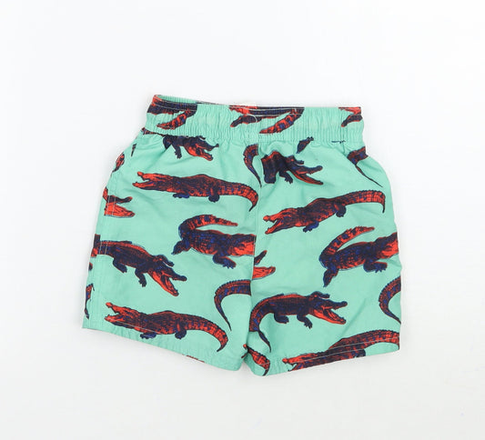 George Boys Green Geometric  Bermuda Shorts Size 2 Years