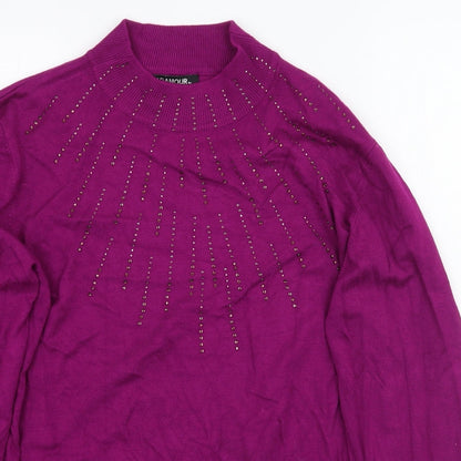 Womens UK Size XL Paramour Purple Pullover Jumper