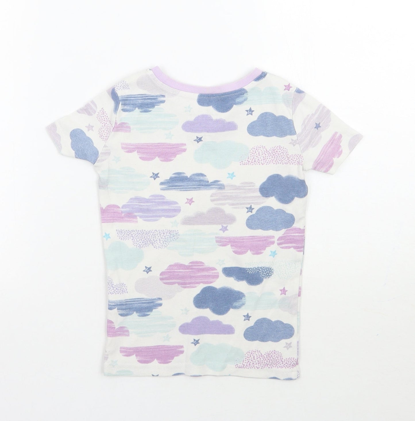 Kirkland Girls White Geometric  Basic T-Shirt Size 5 Years