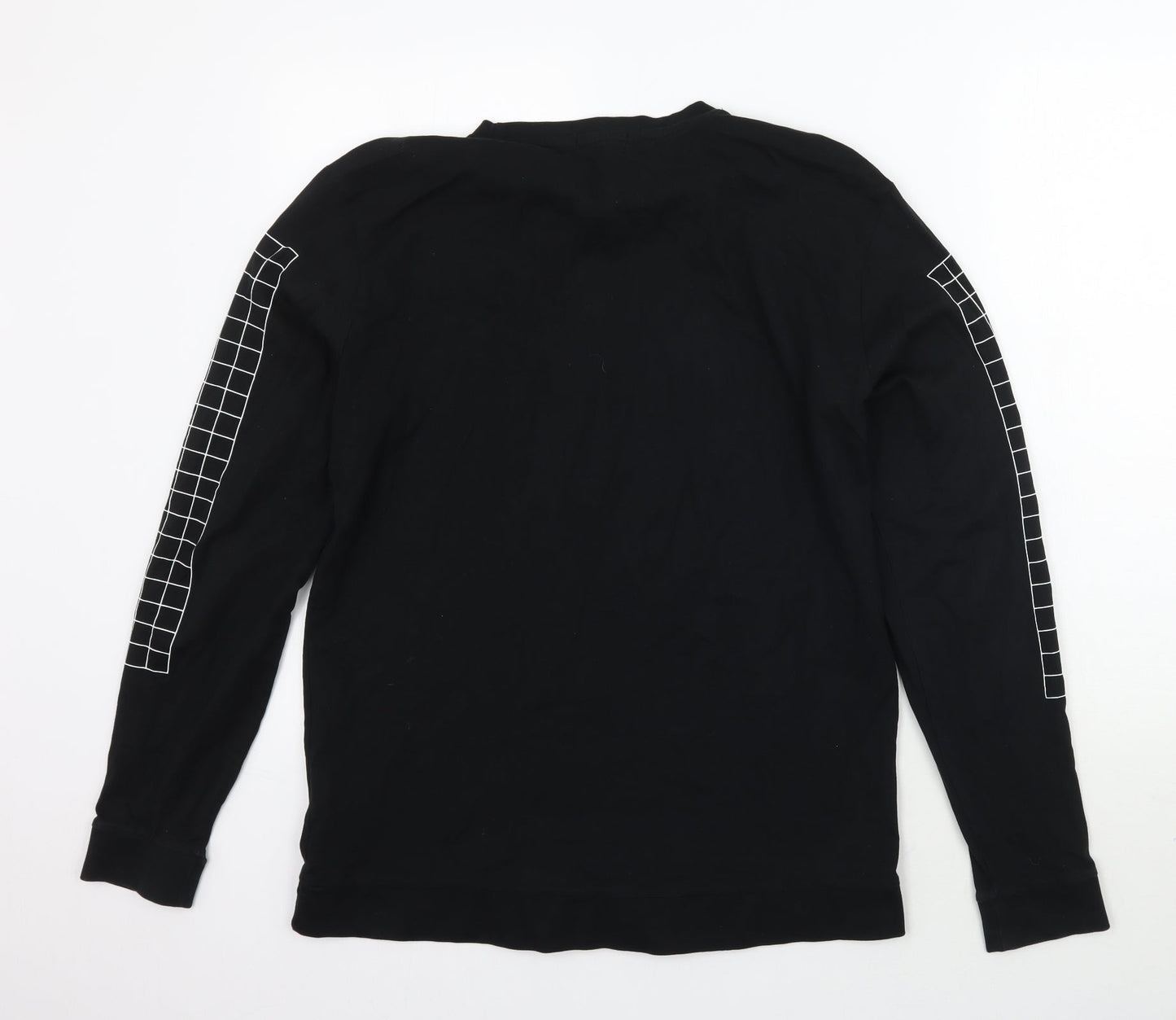 FOREVER 21 Mens Black Check  Pullover Jumper Size M