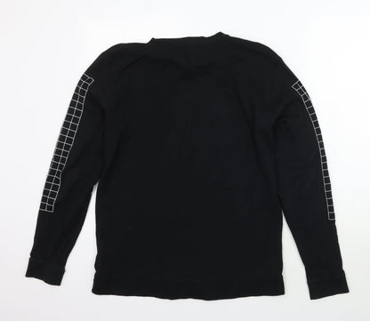 FOREVER 21 Mens Black Check  Pullover Jumper Size M