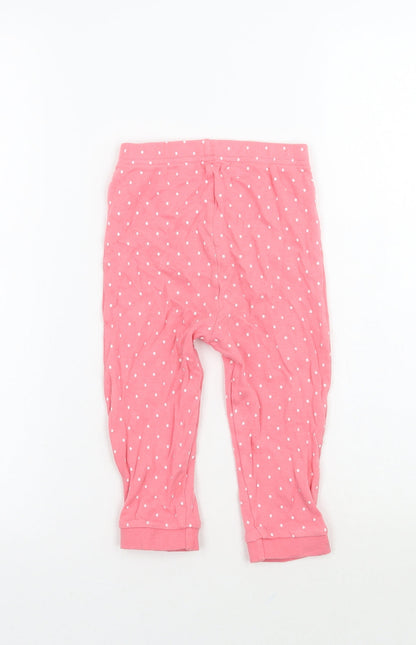George Boys Pink Polka Dot  Sweatpants Trousers Size 2 Years