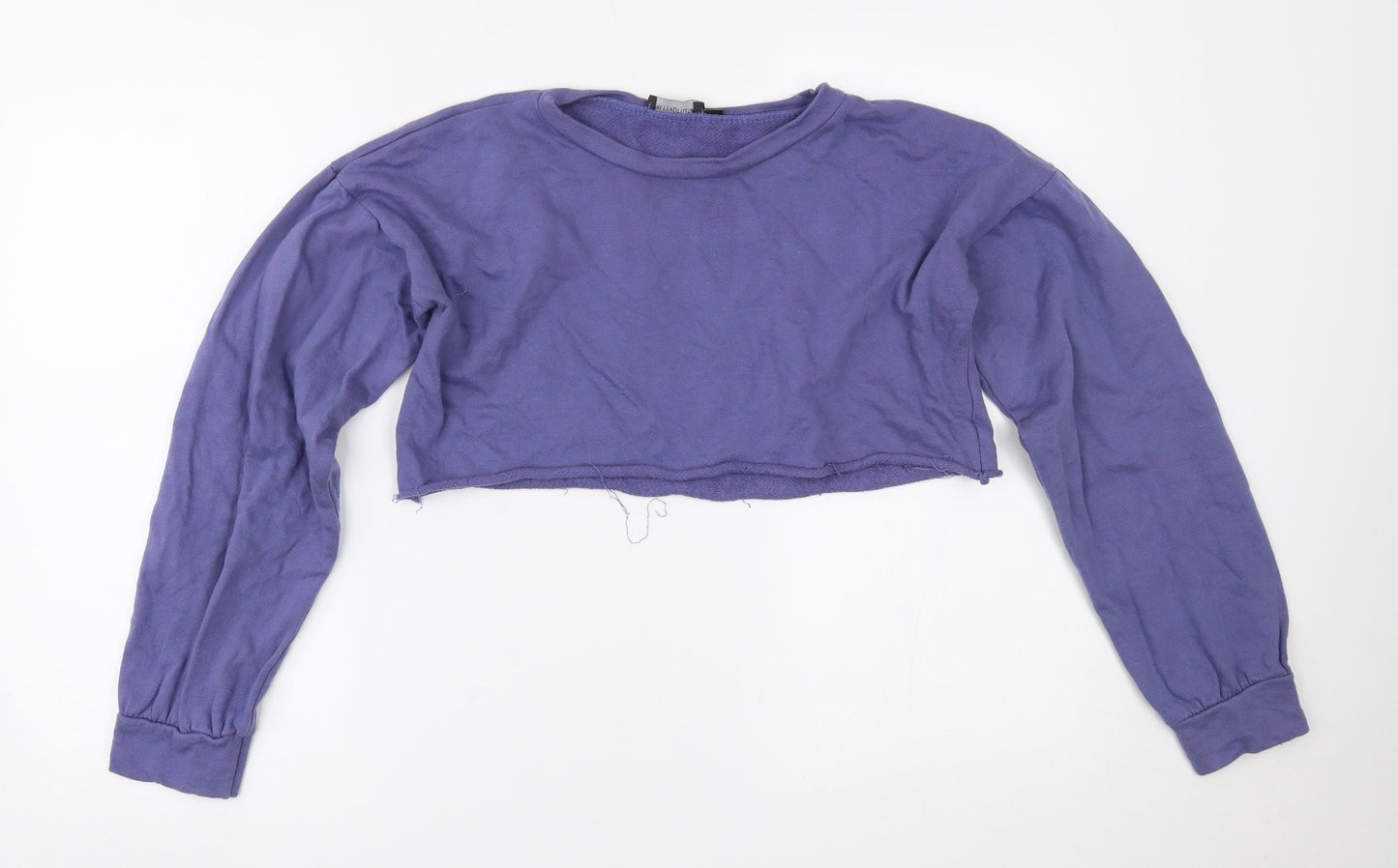 Womens UK Size S PRETTYLITTLETHING Purple Cropped Blouse