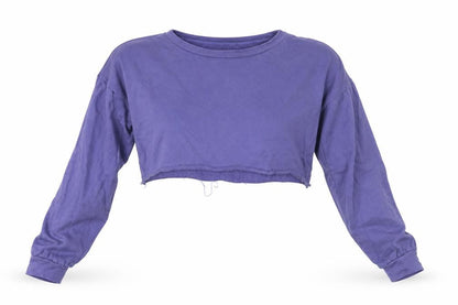 Womens UK Size S PRETTYLITTLETHING Purple Cropped Blouse