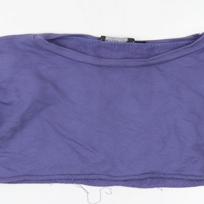 Womens UK Size S PRETTYLITTLETHING Purple Cropped Blouse