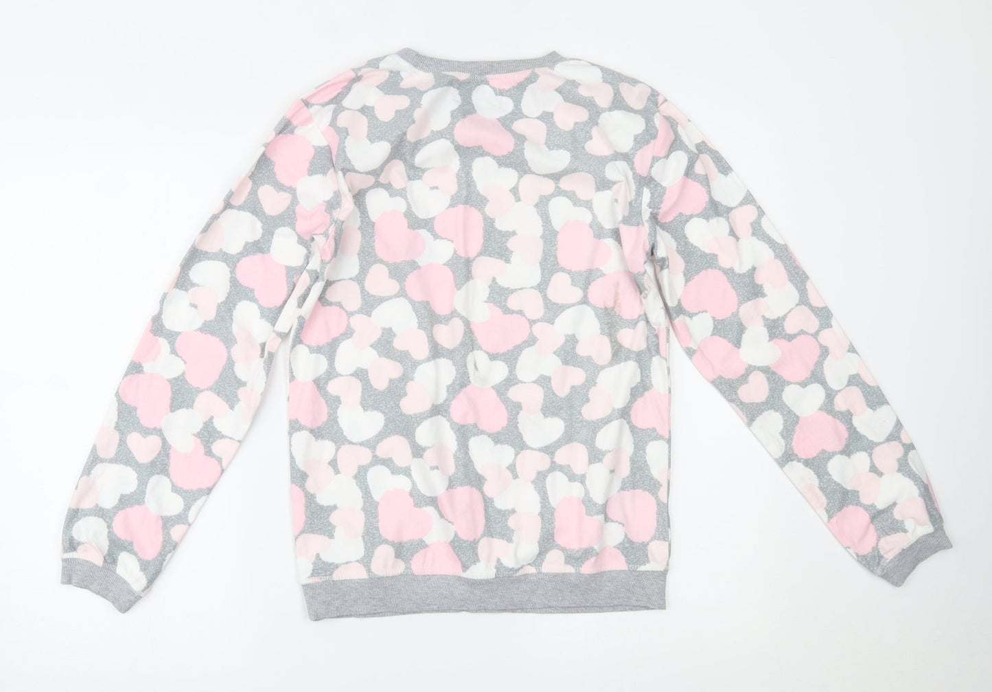 Avenue Womens Grey Animal Print  Basic Blouse Size 8